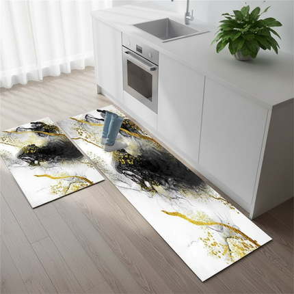 Marble Pattern Kitchen Floor Mats Non-Slip Doormat for Home Decorative Entrance Rug Modern Simple Style Washable Alfombra Rugs