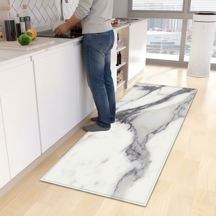 Tapis Cuisine Marbre Long Antidérapant