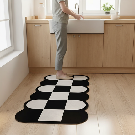 Tapis Cuisine ondulé carreaux antidérapant
