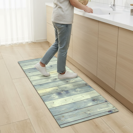 Tapis Cuisine effet bois vieilli antidérapant