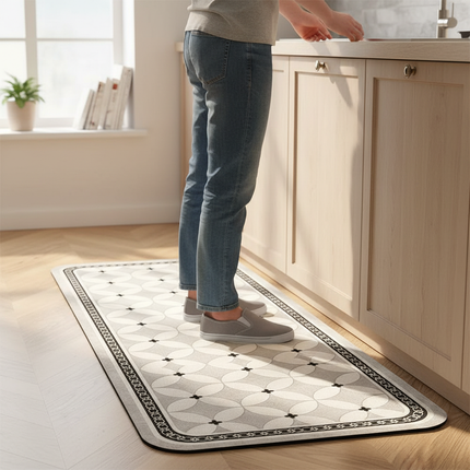 Tapis Cuisine moderne géométrique antidérapant durable