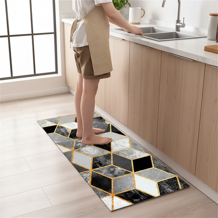Marble Pattern Kitchen Floor Mats Non-Slip Doormat for Home Decorative Entrance Rug Modern Simple Style Washable Alfombra Rugs - gallery 1