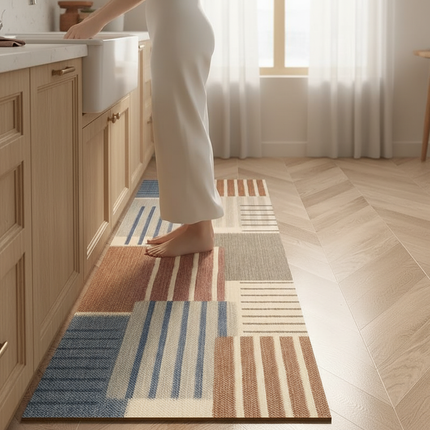 Tapis Cuisine patchwork multicolore antidérapant vivant