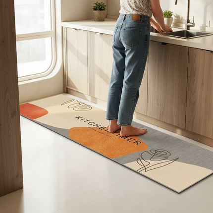 Tapis Cuisine moderne abstrait antidérapant design
