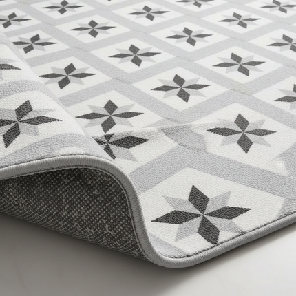 Tapis Cuisine moderne géométrique antidérapant fin