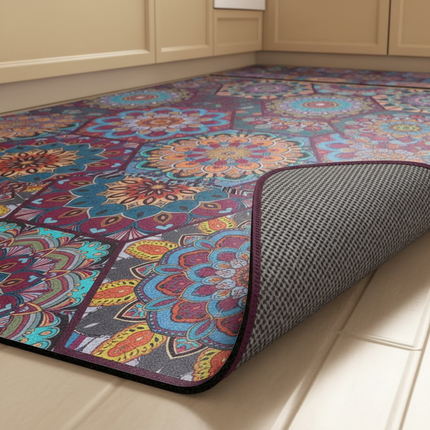 Tapis Cuisine Oriental Coloré Antidérapant