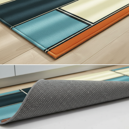 Plaid Kitchen Mat Home Living Room Balcony Bedroom Floor Decoration 3D Carpet House Hallway Entrance Door Bath Non-Slip Foot Rug - gallery 2