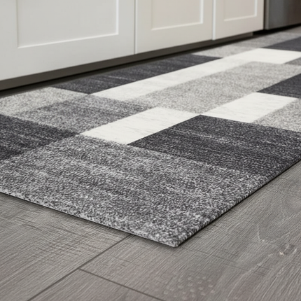 VIKAMA Simple Geometric Kitchen Floor Mats Living Room Floor Carpet Entrance Door Mat Hallway Door Non-Slip Foot Mats Home Decor - gallery 2