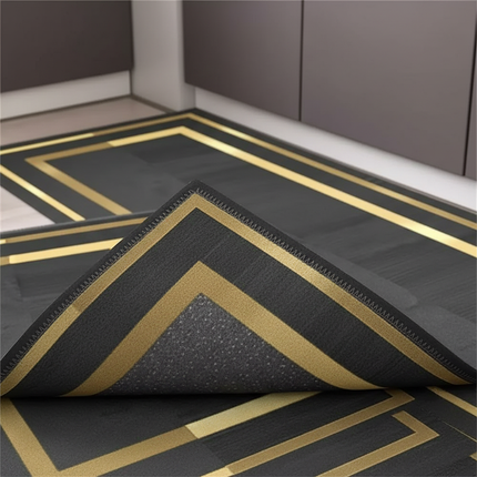 Tapis Cuisine Gris Or Design Antidérapant