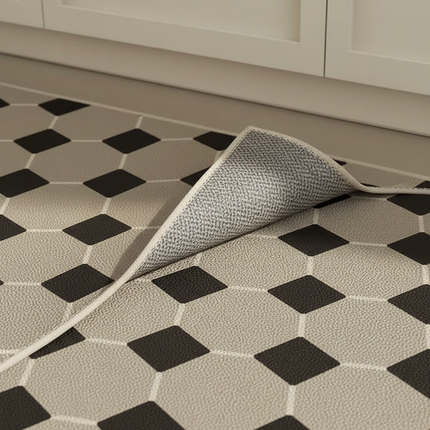 Minimalist Kitchen Floor Mat Anti-fouling Oil-proof Scrubbable PVC Waterproof Carpet Balcony Sturdy Non-slip Rug Ковер Tapis 러그 - gallery 2