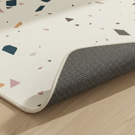 Tapis Cuisine motif terrazzo multicolore antidérapant moderne