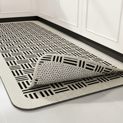 Tapis Cuisine géométrique moderne antidérapant équilibré