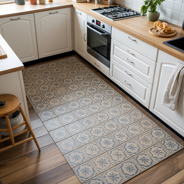 Tapis Cuisine Carreaux De Ciment