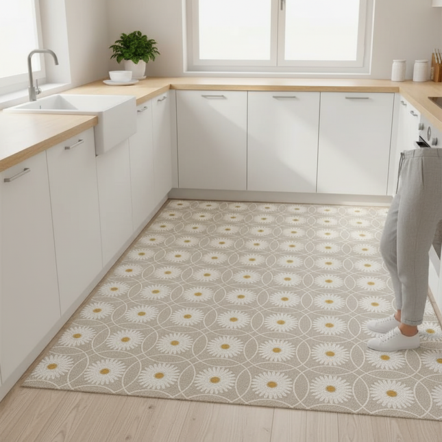Kitchen Floor Mat Vinyl Carpet Pvc Leather Mats Waterproof Oil-proof Large Rug Home Decoration Non-slip 주방 발매트 대형주방매트 Для Кухни