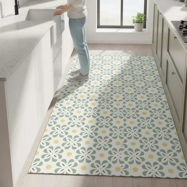 Kitchen Floor Mat Waterproof Oil-proof Carpet Pvc Leather Non-slip Foot Mats Home Decoration 주방 깔개 Alfombra De Cocina שטיח למטבח