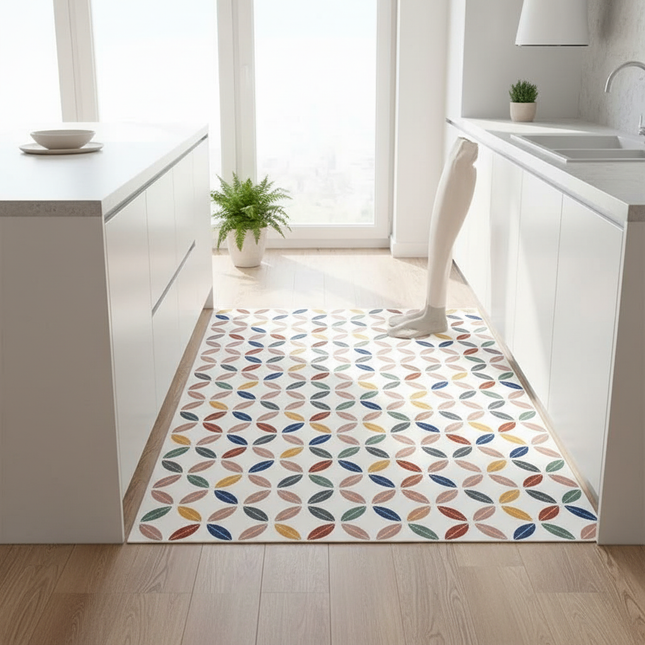 Kitchen Floor Mat Waterproof Oil-proof Carpet Pvc Leather Non-slip Foot Mats Home Decoration 주방 깔개 Alfombra De Cocina שטיח למטבח