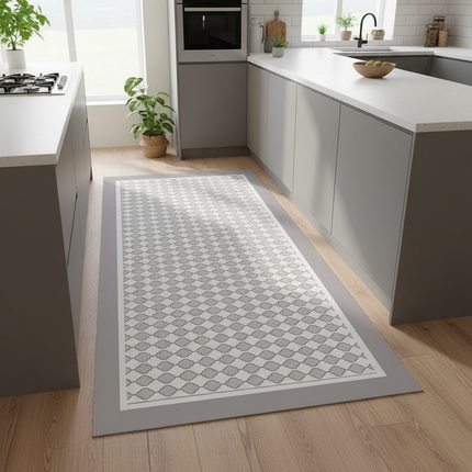 Kitchen Floor Mat Waterproof Oil-proof Foot Mats Pvc Leather Non-slip Carpet Long Rug Spring Retro Style  Home Decoration Rugs