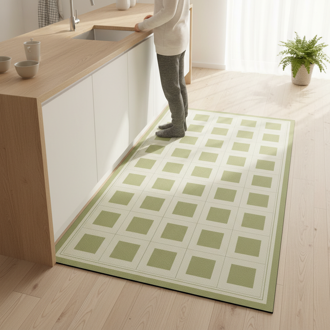 Kitchen Floor Mat Waterproof Large Carpet Pvc Leather Non-slip Oil-proof Foot Mats Home Decoration Rug Alfombra De Cocina 주방 깔개