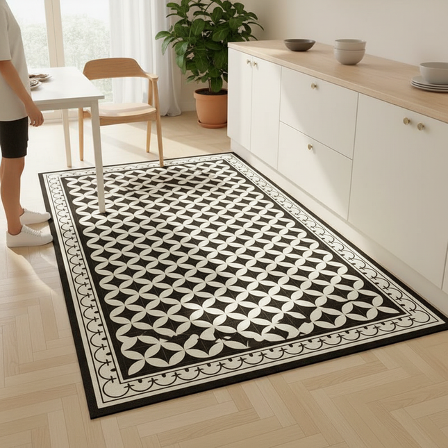 Kitchen Floor Mat Waterproof Large Carpet Pvc Leather Non-slip Oil-proof Foot Mats Home Decoration Rug Alfombra De Cocina 주방 깔개