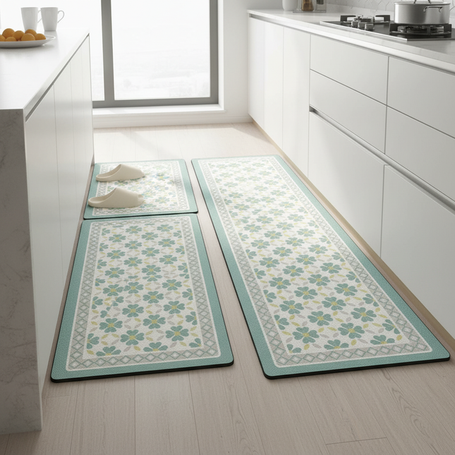 Pvc Leather Carpet for Kitchen Floor Mats Waterproof Oil Proof Mat Anti Slip Bath Footmat Long Hallway Entrance Doormat Alfombra