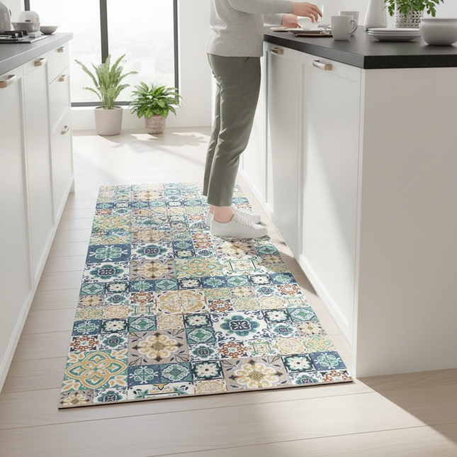 Kitchen Rug Waterproof Kitchen Mat Home Decoration Oil-proof Non-slip Kitchen Rugs Kitchen Vinyl Carpet שטיח למטבח
