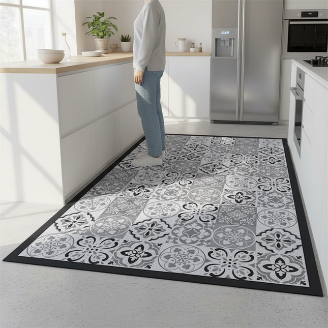 Tapis Cuisine design carreaux antidérapant