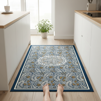 Tapis Cuisine rétro floral lavable