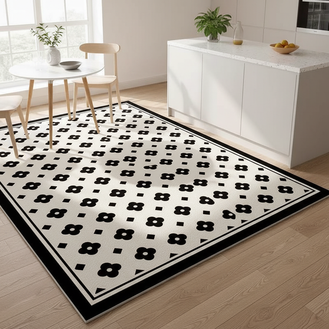 PVC Leather Washable Kitchen Floor Mat  Scrubbable Waterproof Non-slip Carpet Dirt-resistant Oil-resistant Scratch-resistant Rug