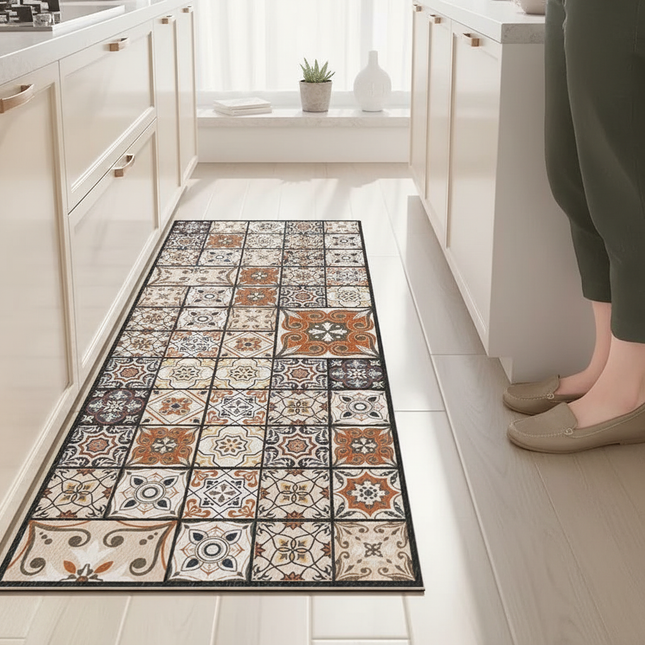 Kitchen Rug Waterproof Kitchen Mat Home Decoration Oil-proof Non-slip Kitchen Rugs Kitchen Vinyl Carpet שטיח למטבח