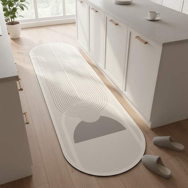 Tapis Cuisine design géométrique antidérapant stylé
