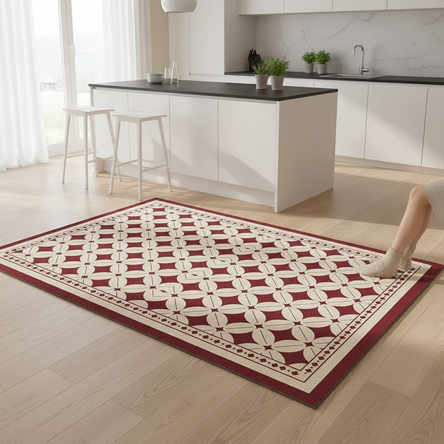 PVC Leather Scrubbed Entry Carpets Home Large Area Balcony Rug Kitchen Oil-proof Waterproof Carpet Living Room Decoration Rugs