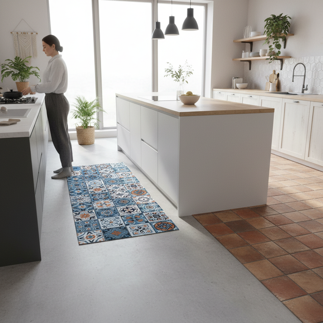 Kitchen Rug Waterproof Kitchen Mat Home Decoration Oil-proof Non-slip Kitchen Rugs Kitchen Vinyl Carpet שטיח למטבח