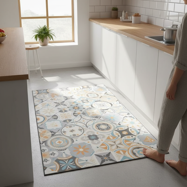 PVC Kitchen Mat Home Waterproof Non-slip Foot Mats Simple Balcony Entrance Decor Carpet Oil-proof & Dirt-resistant Rugs Tapis 러그