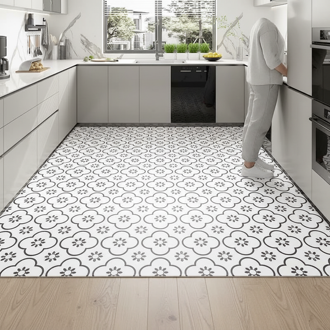PVC Kitchen Mat Home Waterproof Non-slip Foot Mats Simple Balcony Entrance Decor Carpet Oil-proof & Dirt-resistant Rugs Tapis 러그