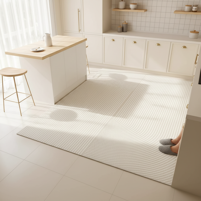 PVC Leather Kitchen Mats Modern Minimalism Matpractical Waterproof Oil-proof Carpet Large Area Anti-fouling Balcony Rug Tapis 러그
