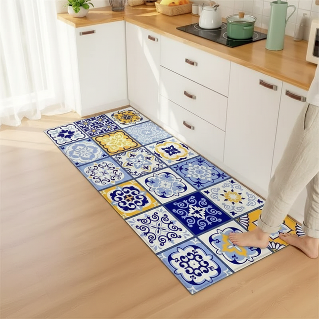 Kitchen Rug Waterproof Kitchen Mat Home Decoration Oil-proof Non-slip Kitchen Rugs Kitchen Vinyl Carpet שטיח למטבח
