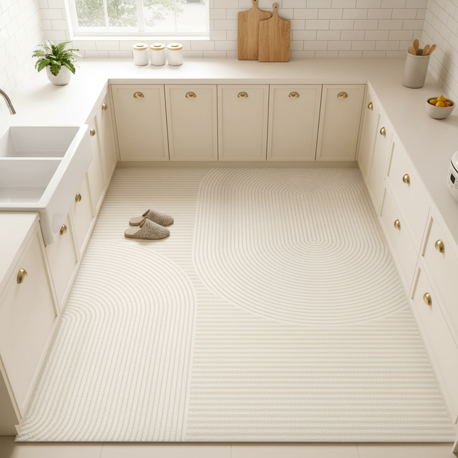 PVC Leather Kitchen Mats Modern Minimalism Matpractical Waterproof Oil-proof Carpet Large Area Anti-fouling Balcony Rug Tapis 러그