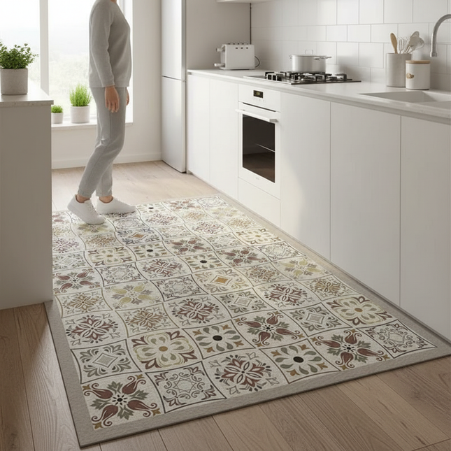 Kitchen Rug Waterproof Kitchen Mat Home Decoration Oil-proof Non-slip Kitchen Rugs Kitchen Vinyl Carpet שטיח למטבח