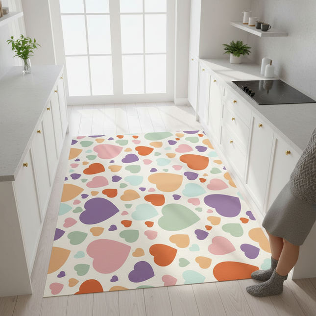 PVC Kitchen Carpet Waterproof Non-slip Floor Mat Oil-proof Home Decoration Rug Vinyl Leather Foot Mats Alfombra Pvc Cocina 주방매트