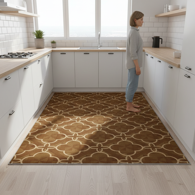Home Kitchen Anti-oil Anti-slip Carpet PVC Leather Entrance Rugs Large Area Balcony Carpets Modern Living Room Decoration Rug