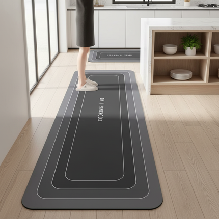Tapis Cuisine gris anthracite moderne antidérapant