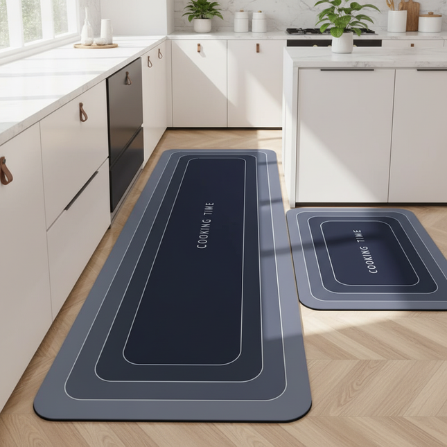 VIKAMA Kitchen Floor Mat Non-slip, Oil-resistant Absorbent Mat Door Mat Soiled Foot Mat Waterproof Household Carpet