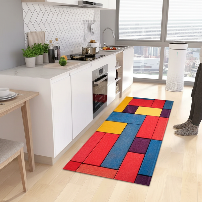 Wood Grain Kitchen Rug Bedroom Entrance Doormat Anti-Slip Living Room Floor Decor Carpet Home Bath Hallway Foot Mat Custom Made