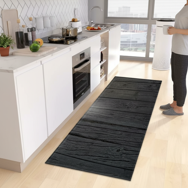 Wood Grain Kitchen Rug Bedroom Entrance Doormat Anti-Slip Living Room Floor Decor Carpet Home Bath Hallway Foot Mat Custom Made