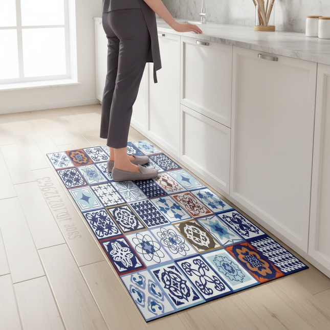 Tapis Cuisine mosaïque moderne antidérapant
