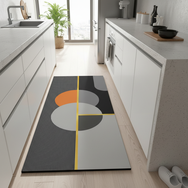 Tapis Cuisine géométrique moderne antidérapant