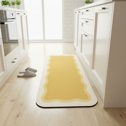 VIKAMA Non-Slip Waterproof Kitchen Mat-Diatomaceous Earth Absorbent Rug, Anti-Fatigue Floor Pad for Indoor, Eco-Friendly Design