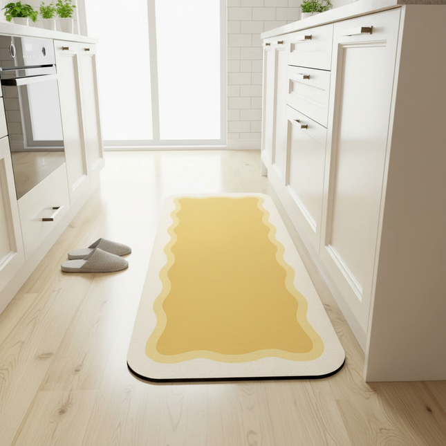 VIKAMA Non-Slip Waterproof Kitchen Mat-Diatomaceous Earth Absorbent Rug, Anti-Fatigue Floor Pad for Indoor, Eco-Friendly Design