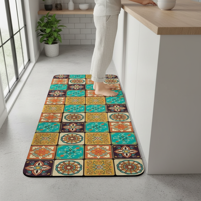 Non-slip Kitchen Mat Crystal Velvet Super Absorbent Floor Mats Kitchen Long Carpets Bathroom Entrance Door Mat Bedroom Long Rugs