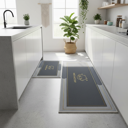 Tapis Cuisine gris moderne antidérapant